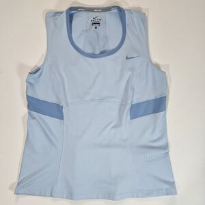 Nike Dri Fit Tank Top Womens XL Blue Tennis Golf Style Moisture Wicking Athletic